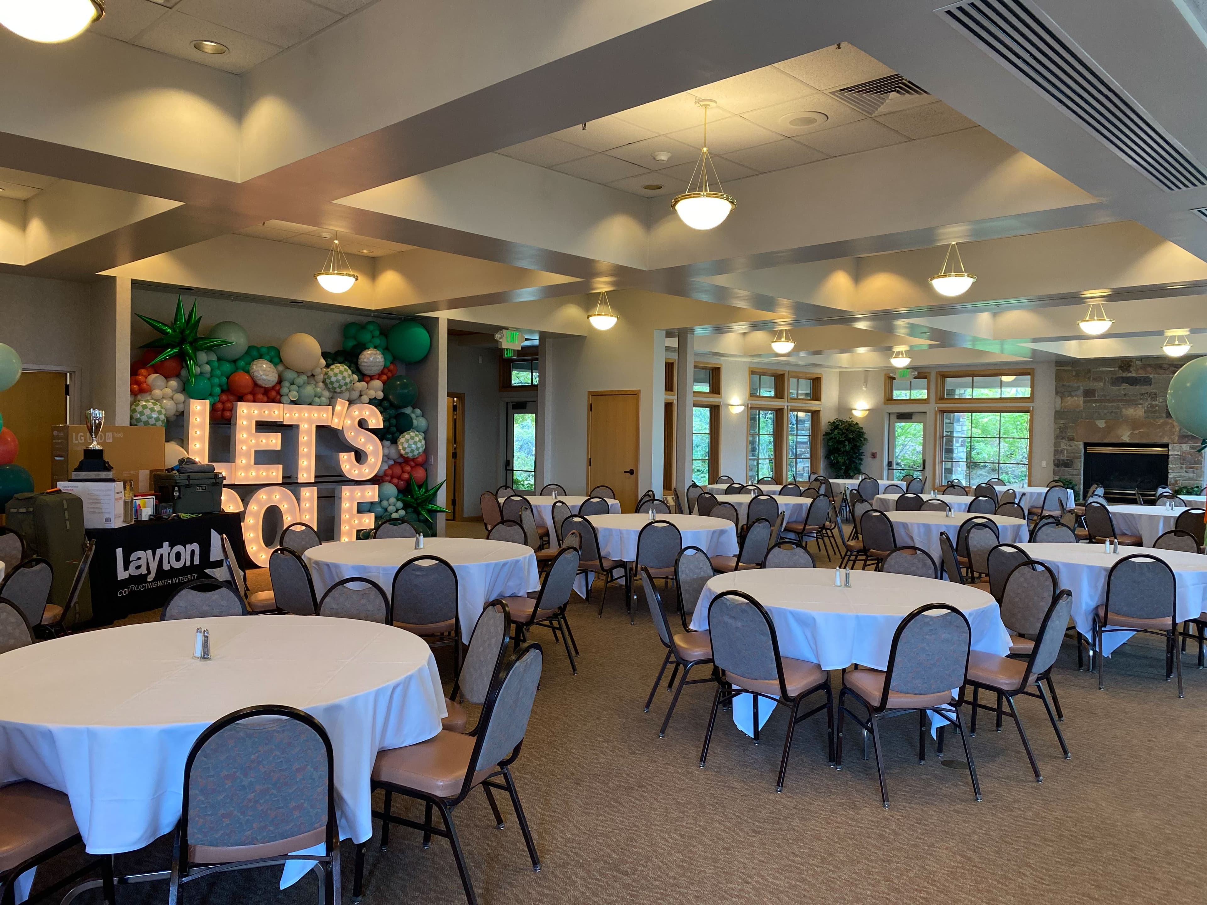 Guests celebrating at an event hosted at Old Mill Banquet Hall in Holladay Utah
